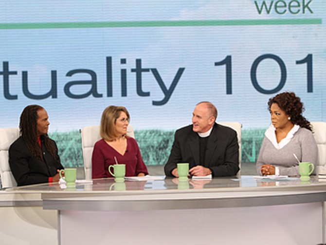 The Rev. Dr. Michael Beckwith, Elizabeth Lesser, the Rev. Ed Bacon and Oprah