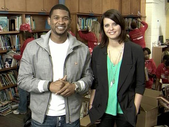 Usher and MTV's Kim Stoltz