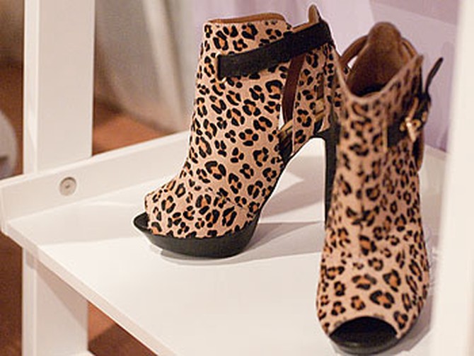 Animal print boot at Oprah's Accessory Boutique