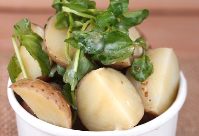 Warm Potato and Watercress Salad with Mustard Dressing