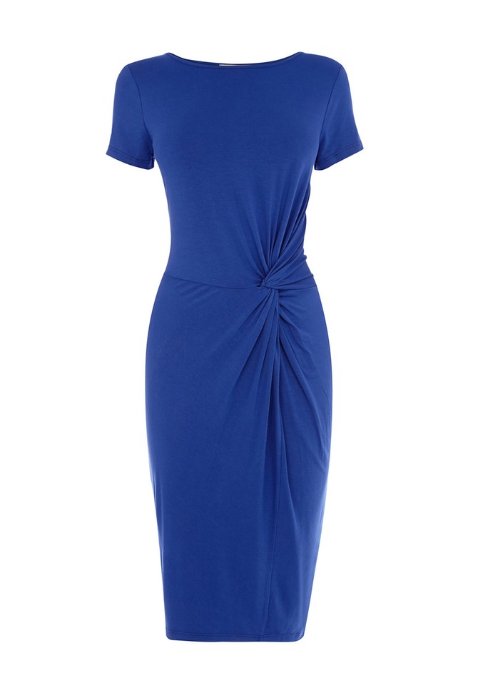 blue twist dress