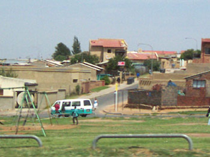 A playground outside of Soweto