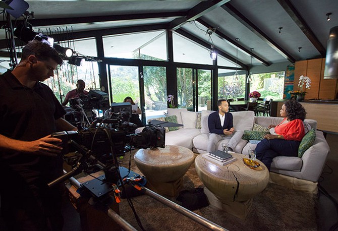 Behind-the-Scenes Photos From Oprah's Interview with John Legend