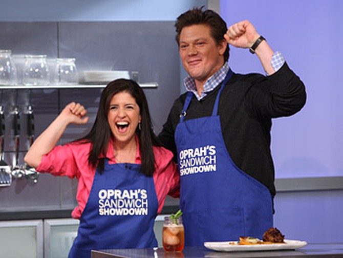 Tyler Florence and Madeline win Oprah's sandwich showdown.
